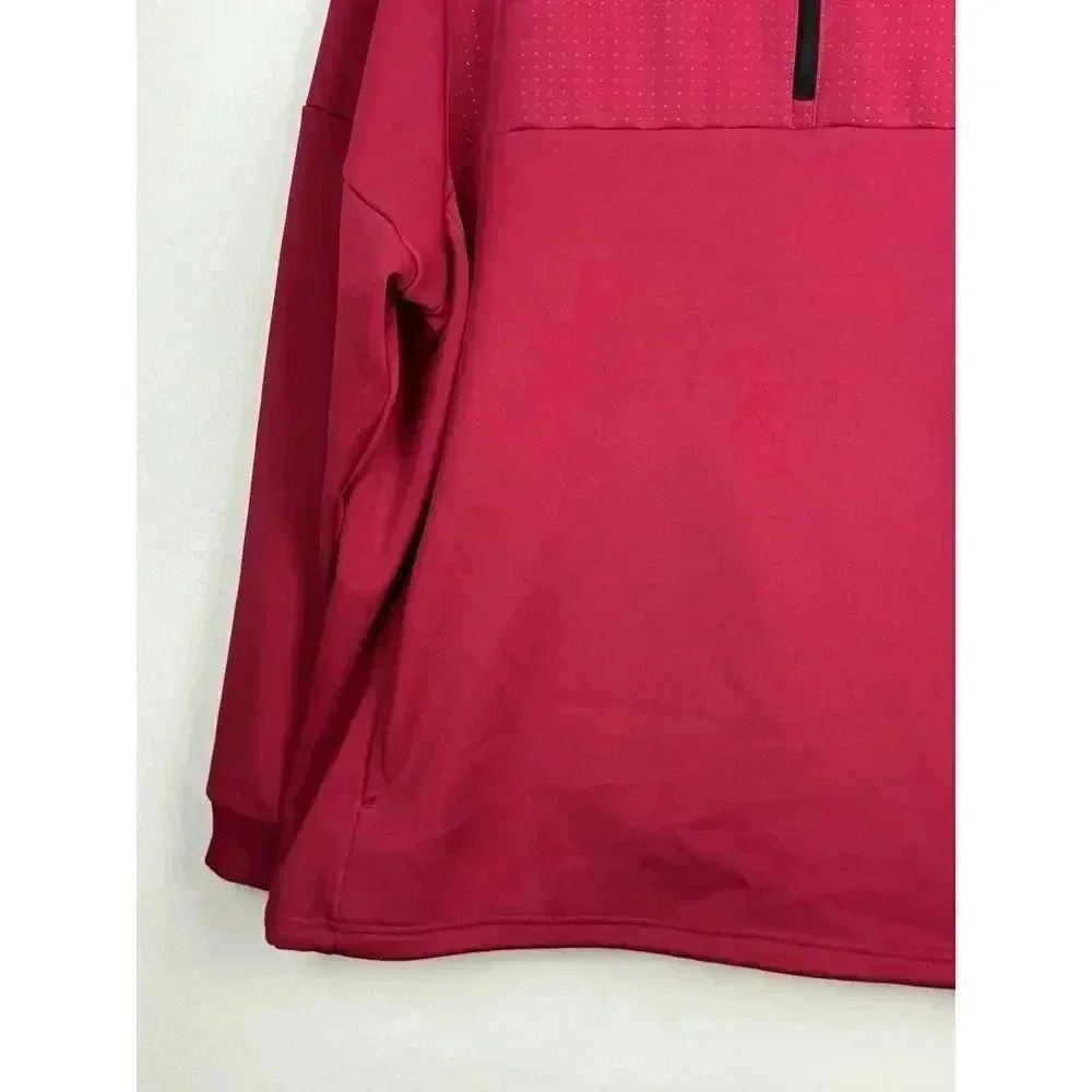 Adidas ClimaWarm Textured Dot 1/2 Zip Pullover Red Size 2XL. Golf, Outdoor - Picture 5 of 9